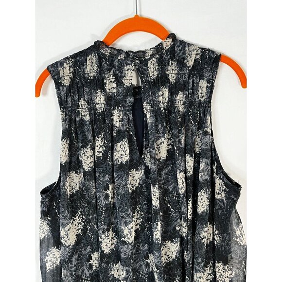 Joie Sleeveless Mini Babydoll Dress Blue‎ Cream Baltic Print Size Large - Picture 9 of 12